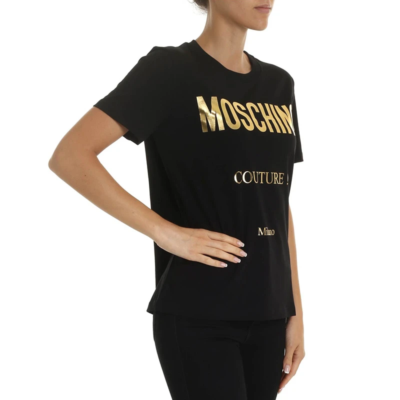 Moschino 莫斯奇诺 黑色棉女装短体恤 0719-5540-A1555 商品