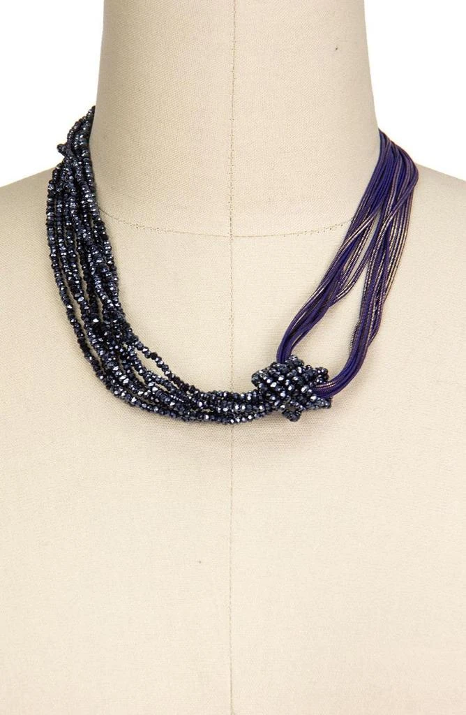 商品SAACHI|Knotted Chain Layered Statement Necklace,价格¥188,第2张图片详细描述