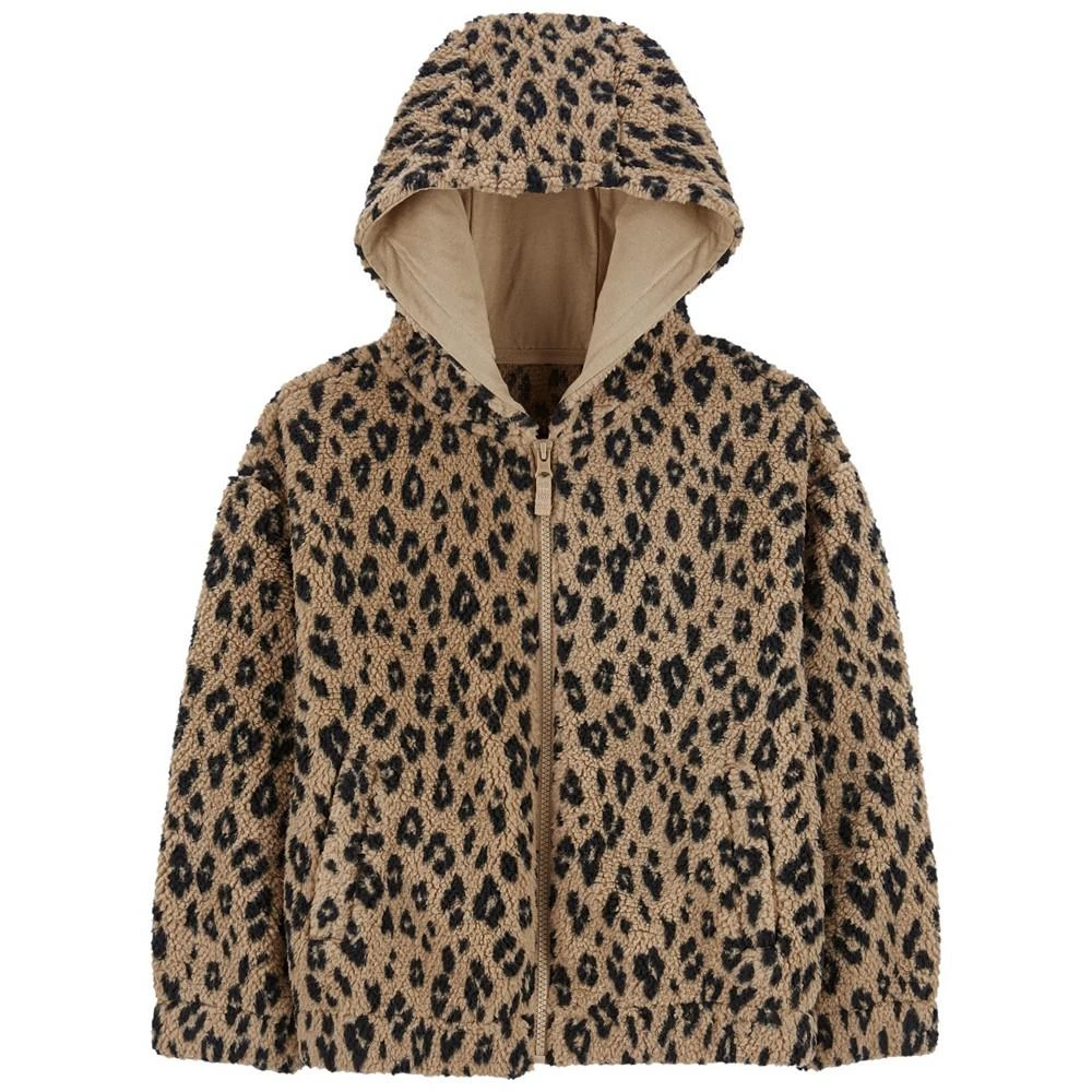 商品Carter's|Big Girls Leopard Sherpa Hoodie,价格¥322,第1张图片