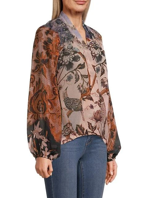 商品Kobi Halperin|Gemma Wrap-Front Blouse,价格¥1496,第4张图片详细描述