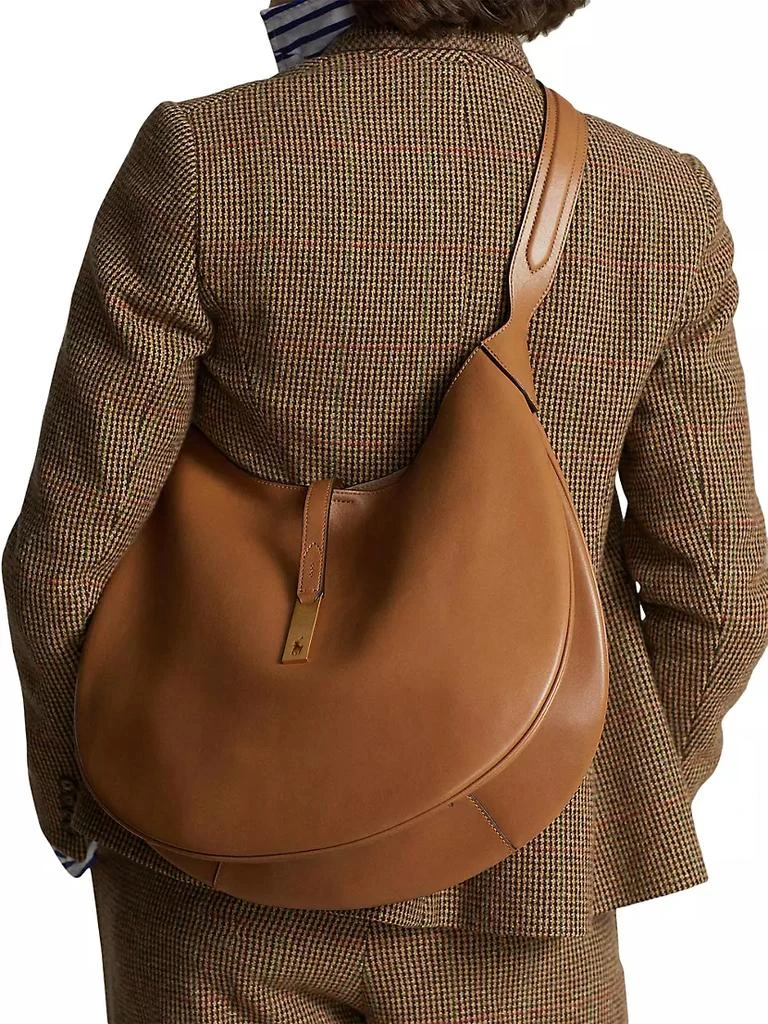 商品Ralph Lauren|大号 Polo ID 真皮单肩包,价格¥5892,第3张图片详细描述