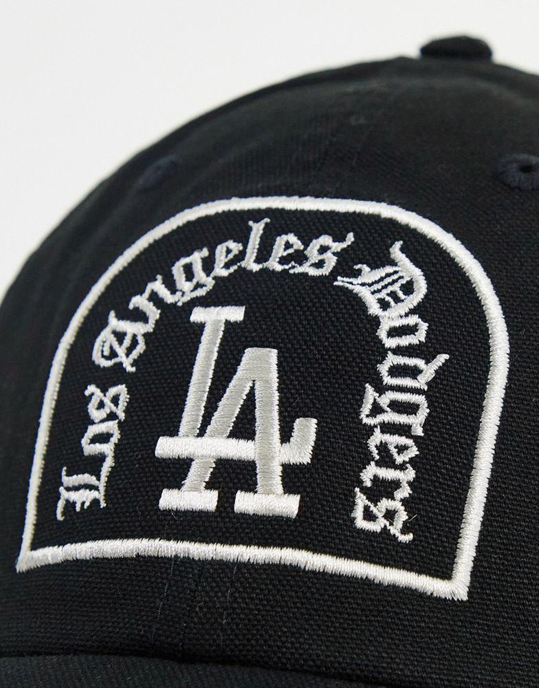 New Era 9Twenty LA Dodgers raw finish wash unisex cap in black商品第4张图片规格展示
