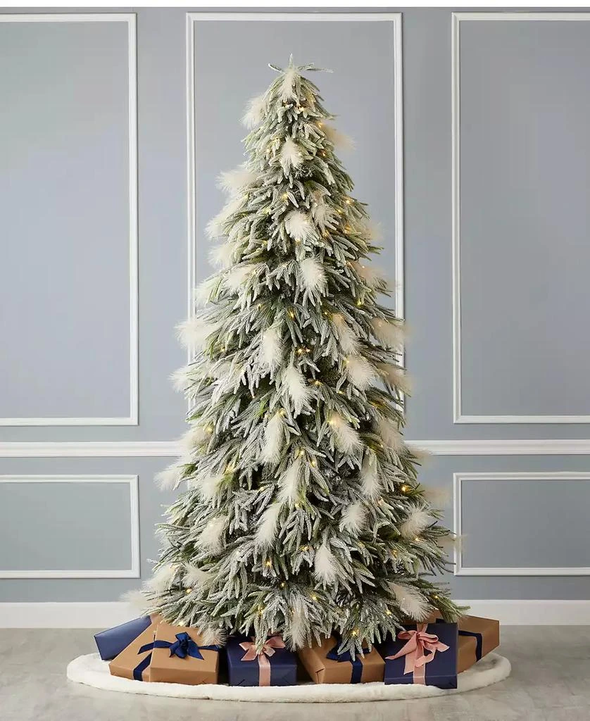商品Seasonal|Pine and Pampas 7.5' Pre-Lit Flocked PE Mixed PVC Tree, 5580 Tips, 80 Pieces Pampas, 550 Warm LED, EZ-Connect, Remote, Storage Bag,价格¥17896,第2张图片详细描述