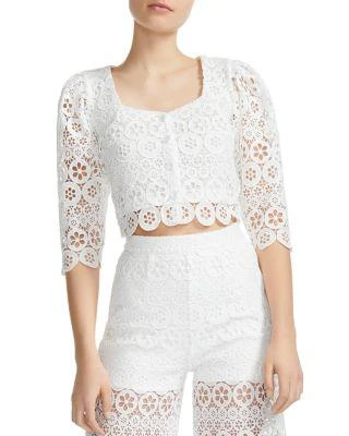 商品Maje|Manuela Lace Top,价格¥834,第1张图片