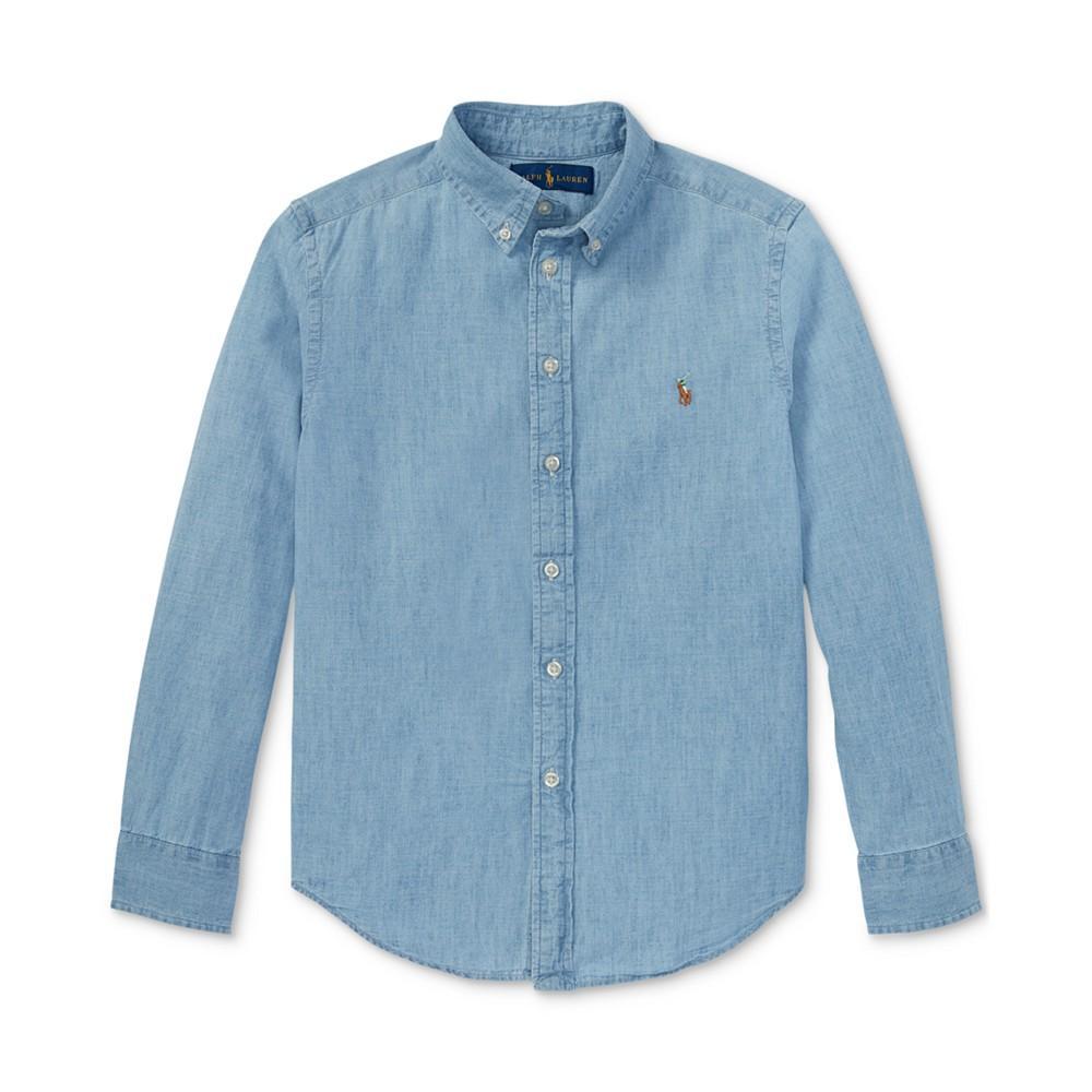 商品Ralph Lauren|大童款全棉长袖衬衫,价格¥384,第1张图片