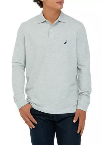 商品Nautica|Classic Fit Long-Sleeve Deck Polo Shirt,价格¥535,第1张图片