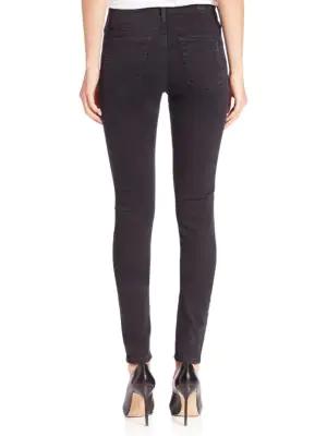 Farrah Distressed High-Rise Skinny Jeans商品第2张图片规格展示