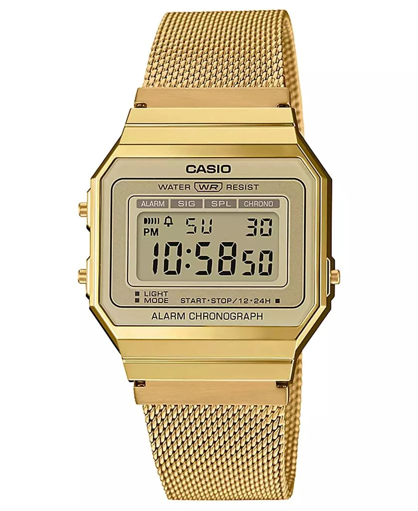 商品Casio|Unisex Gold-Tone Stainless Steel Mesh Bracelet Watch 35.5mm,价格¥599,第1张图片