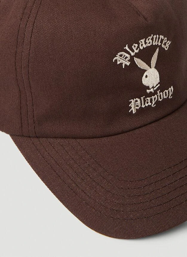 商品Pleasures|x Playboy Baseball Cap in Brown,价格¥208,第4张图片详细描述