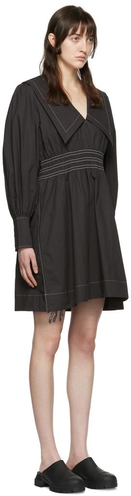 黑色有机棉连衣裙商品第2张图片规格展示