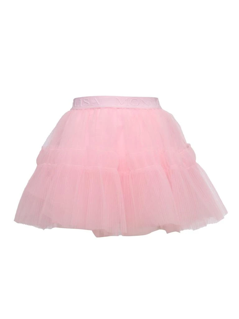 商品MONNALISA|Monnalisa Elasticated Waistband Flared Tulle Skirt,价格¥812,第1张图片