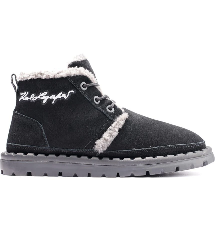 商品Karl Lagerfeld Paris|Suede Faux Shearling Lined Chukka Boot,价格¥897,第3张图片详细描述