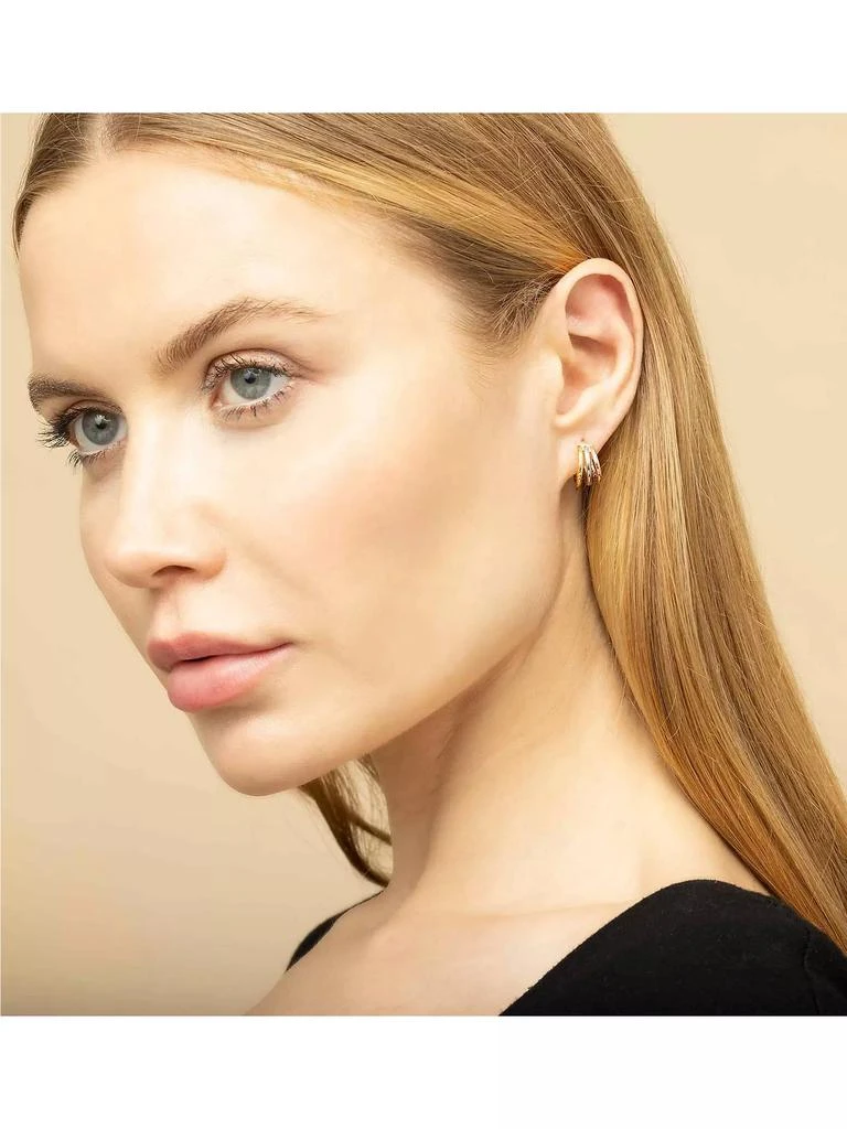 14K Yellow Gold Unity Mini Hoops 商品