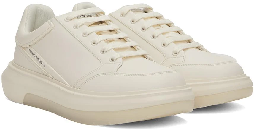 商品Emporio Armani|White Printed Sneakers,价格¥1643,第4张图片详细描述