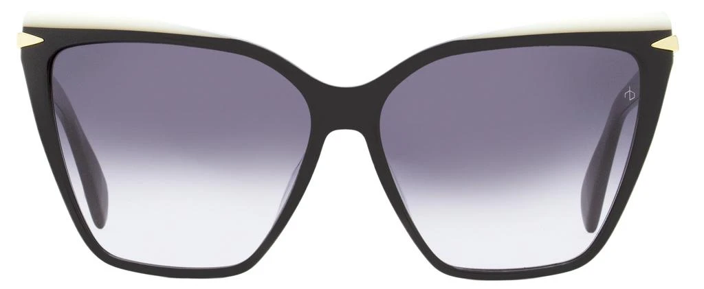 商品Rag & Bone|Rag & Bone Women's Square Sunglasses RNB1027S 8079O Black/White 59mm,价格¥362,第2张图片详细描述