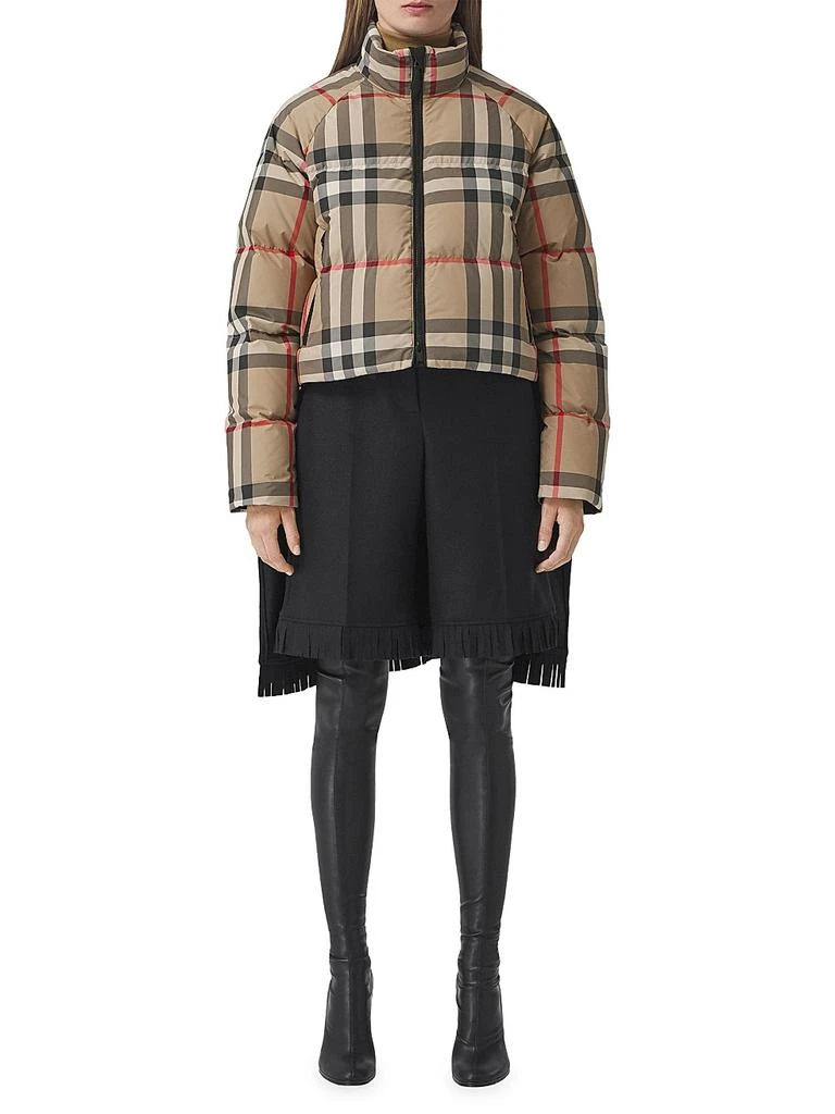 商品Burberry|Cropped Check Puffer Jacket,价格¥13367,第2张图片详细描述