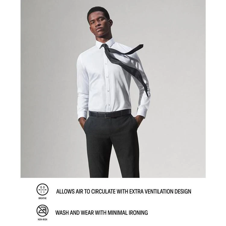 商品Calvin Klein|Calvin Klein Men's Infinite Cool Thin Stripe  长袖衬衫,价格¥265,第3张图片详细描述