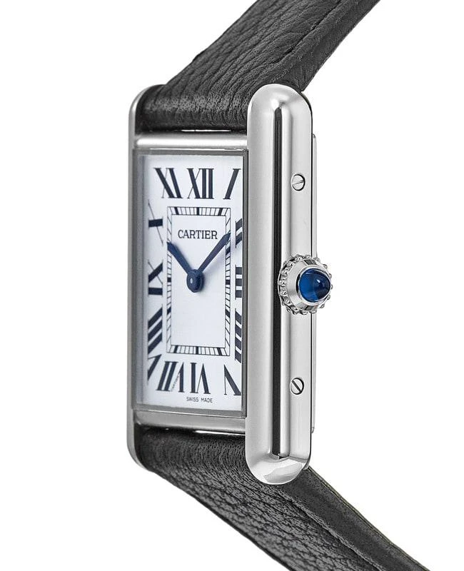 商品Cartier|Cartier Tank Must Large Silver Dial Leather Strap Women's Watch WSTA0041,价格¥29092,第2张图片详细描述