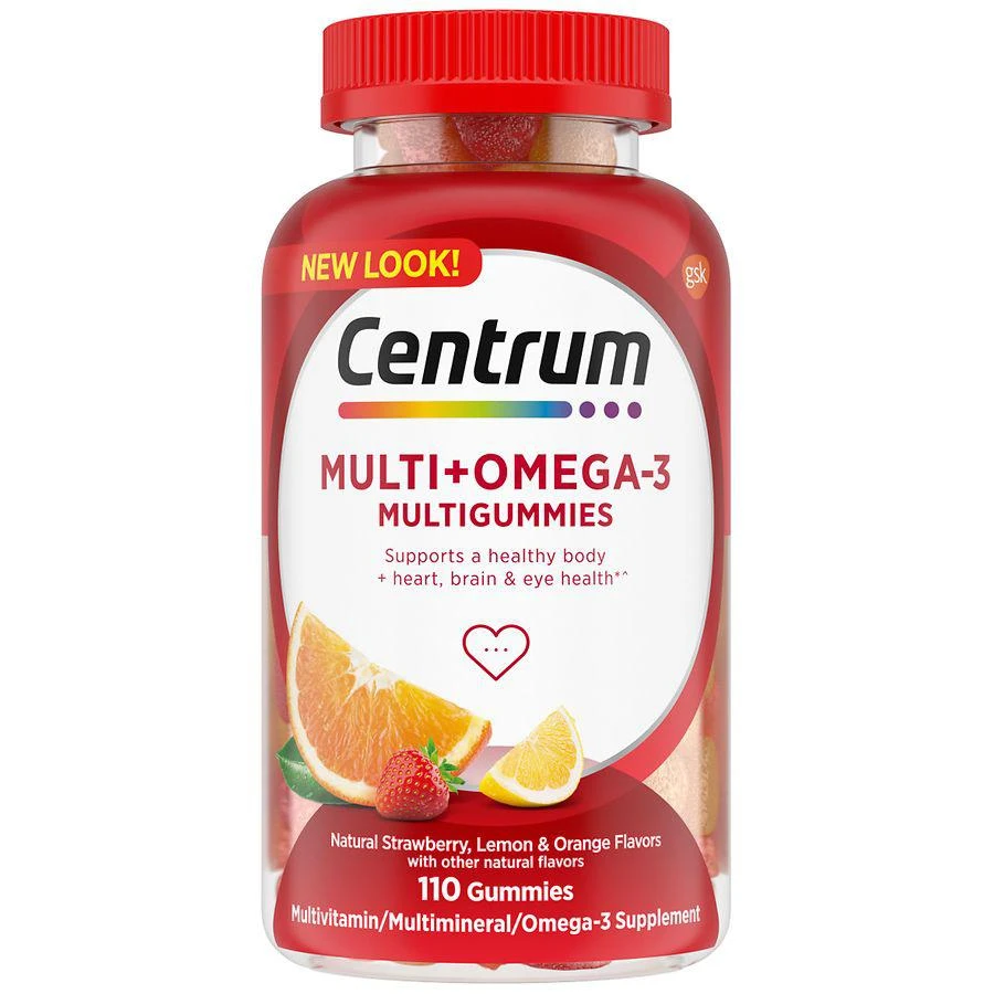 商品Centrum|成人复合维生素软糖含有Omega 3 草莓/柠檬/橙子,价格¥183,第1张图片