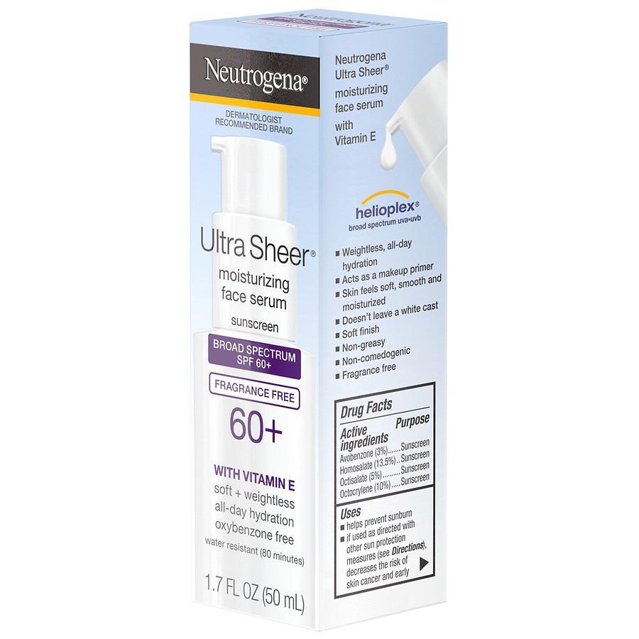 商品Neutrogena|Ultra Sheer Moisturizing Serum, Vitamin E, SPF 60+,价格¥120,第7张图片详细描述