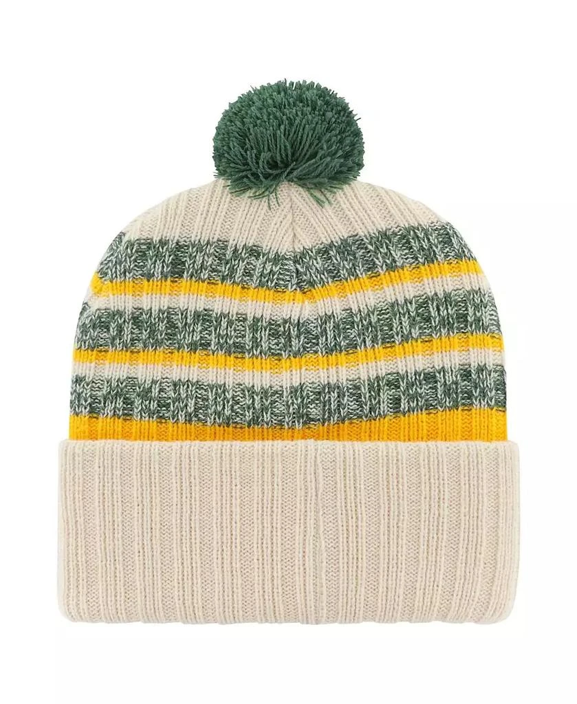 商品47 Brand|Men's Cream Green Bay Packers Tavern Cuffed Knit Hat with Pom,价格¥254,第2张图片详细描述