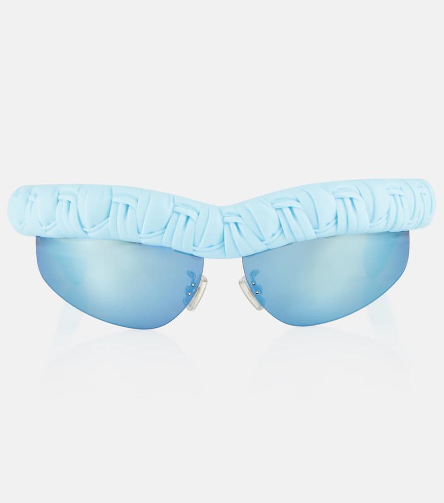 Pleat Wraparound oval sunglasses商品第1张图片规格展示