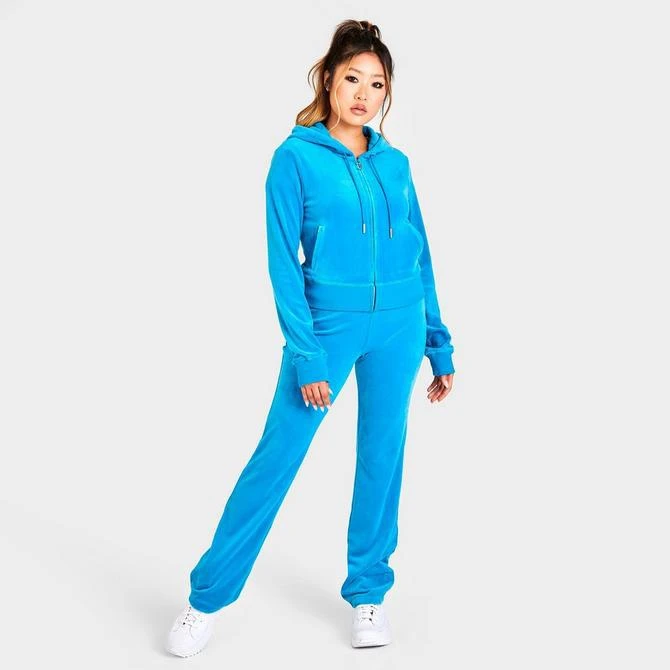 商品Juicy Couture|Women's Juicy Couture OG Big Bling Velour Track Pants,价格¥371,第2张图片详细描述