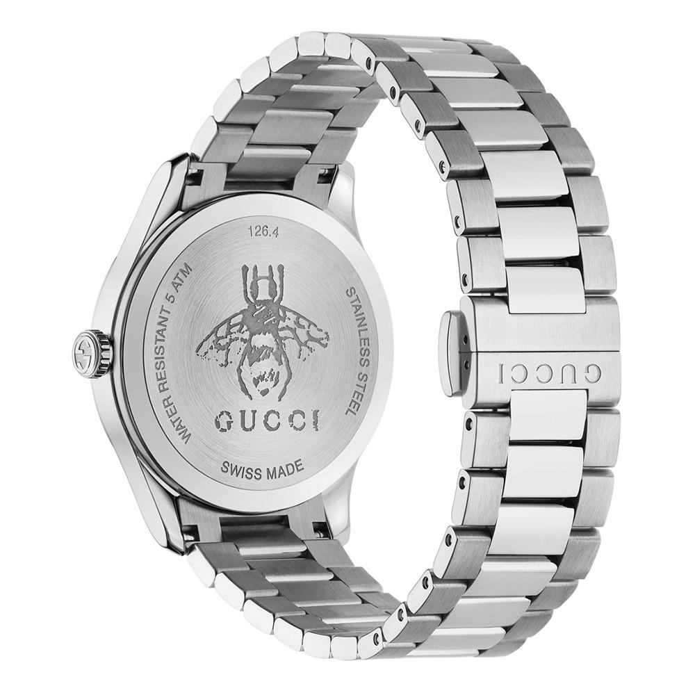 商品Gucci|Men's Swiss G-Timeless Stainless Steel Bracelet Watch 38mm, Created for Macy's,价格¥9761,第5张图片详细描述