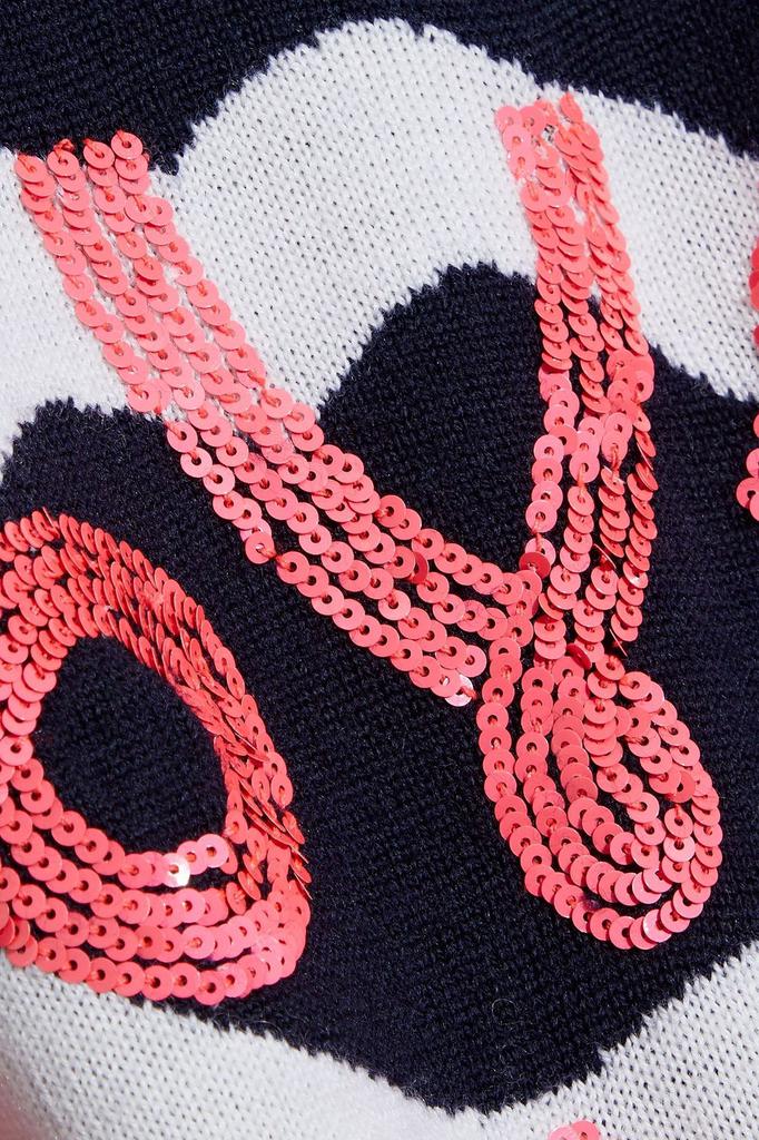 Mia sequin-embellished intarsia merino wool sweater商品第2张图片规格展示