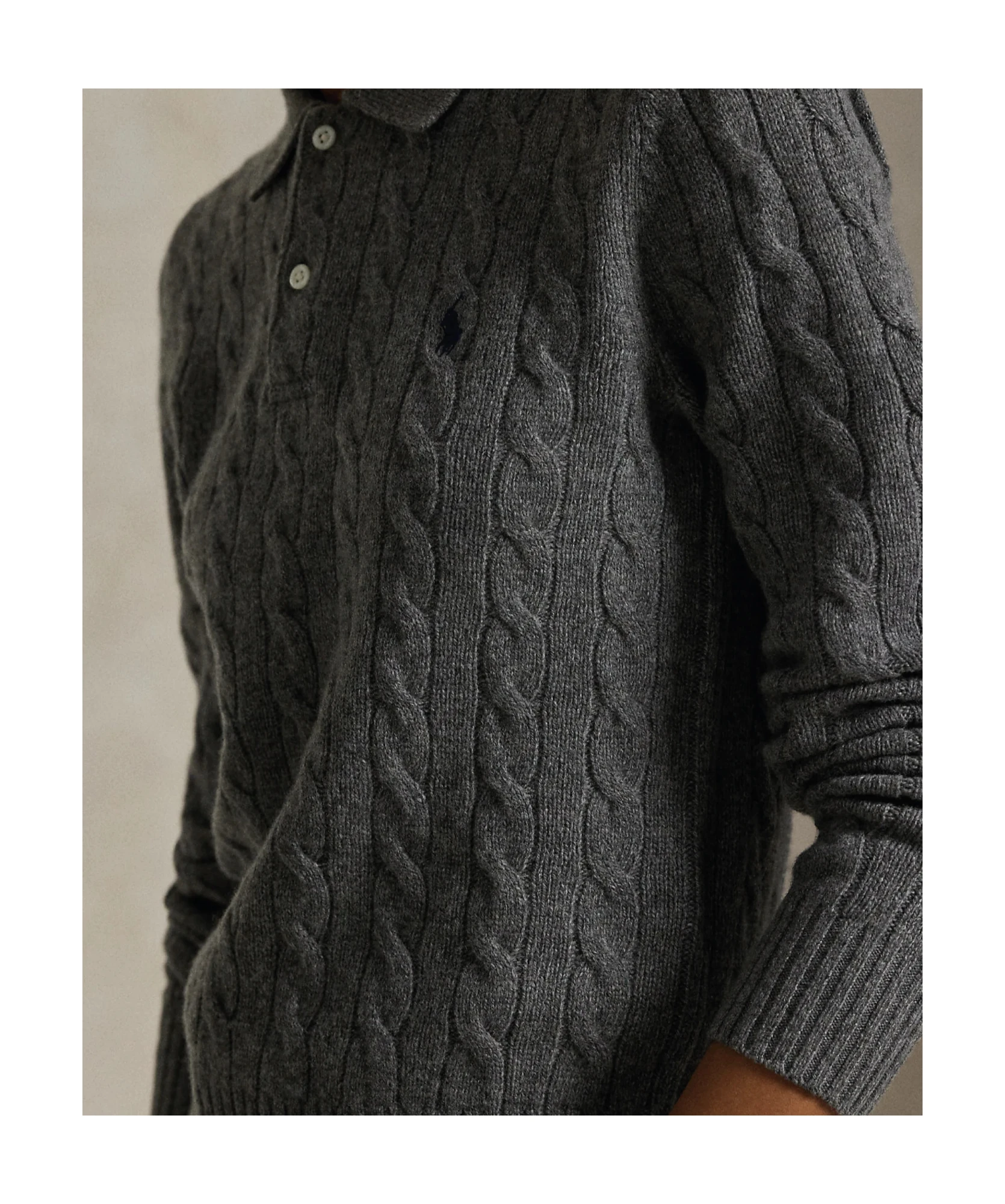 商品【商品预售7天发货】 Ralph Lauren|Ralph Lauren 女士针织衫 211972132500 灰色,价格¥1605,第6张图片详细描述