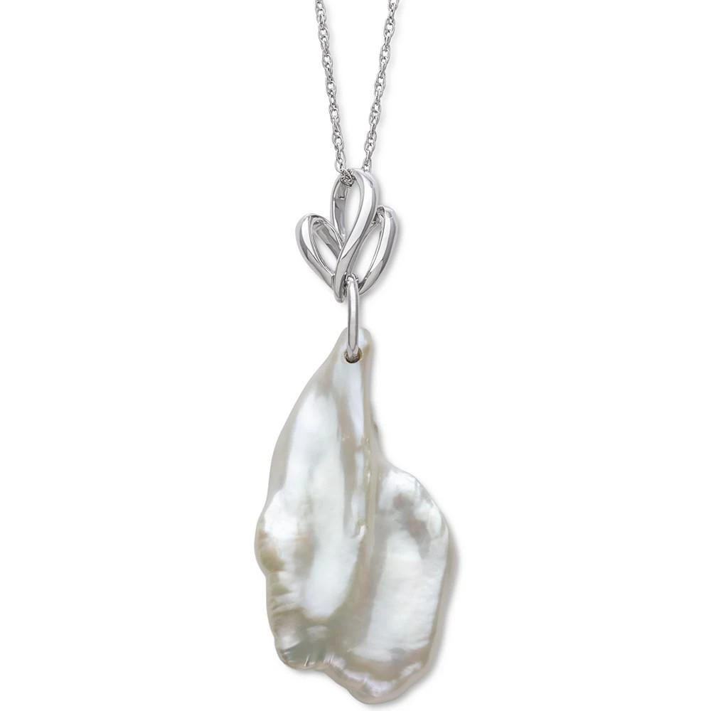 商品Belle de Mer|Cultured Baroque Freshwater Pearl (11-12mm) 18" Pendant Necklace in Sterling Silver,价格¥817,第1张图片