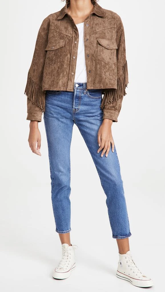 商品Blank Denim|BLANKNYC 热可可色流苏夹克,价格¥883,第4张图片详细描述