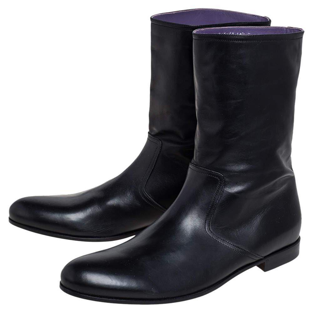商品[二手商品] Gucci|Gucci Black Leather Chelsea Ankle Boots Size 41.5,价格¥3156,第6张图片详细描述