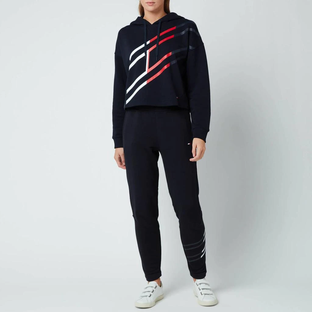 商品Tommy Hilfiger|Tommy Sport Women's Relaxed Flag Graphic Hoodie - Desert Sky,价格¥356,第3张图片详细描述