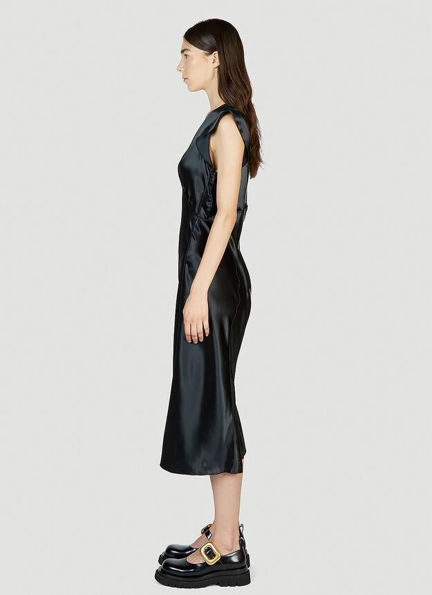 商品Bottega Veneta|Fluid Ruffle Dress in Black,价格¥16176,第5张图片详细描述
