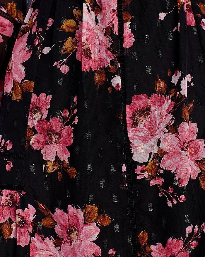 商品AQUA|Floral Mock Neck Clip Dot Dress - 100% Exclusive,价格¥739,第5张图片详细描述