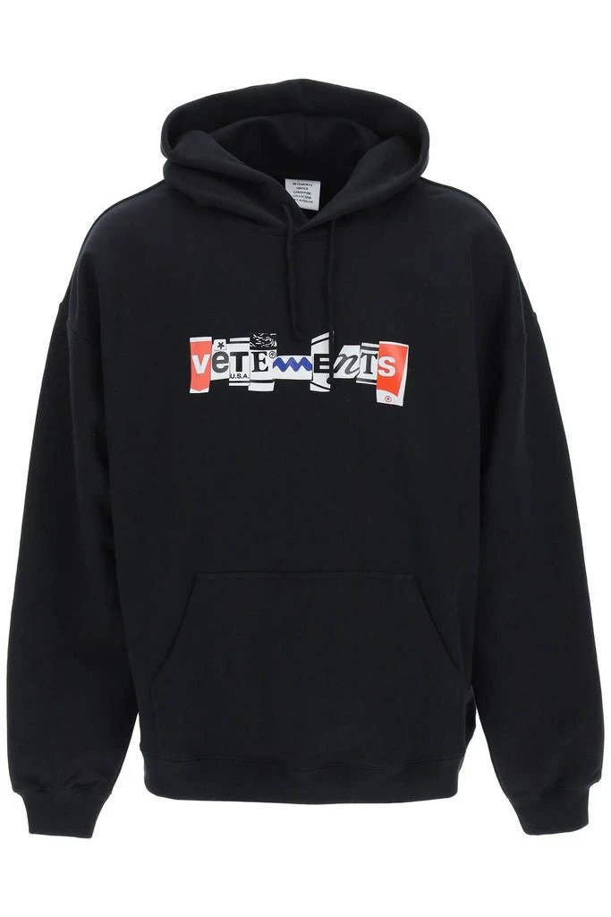商品Vetements|MIXED LOGO PRINT HOODIE,价格¥4051,第1张图片