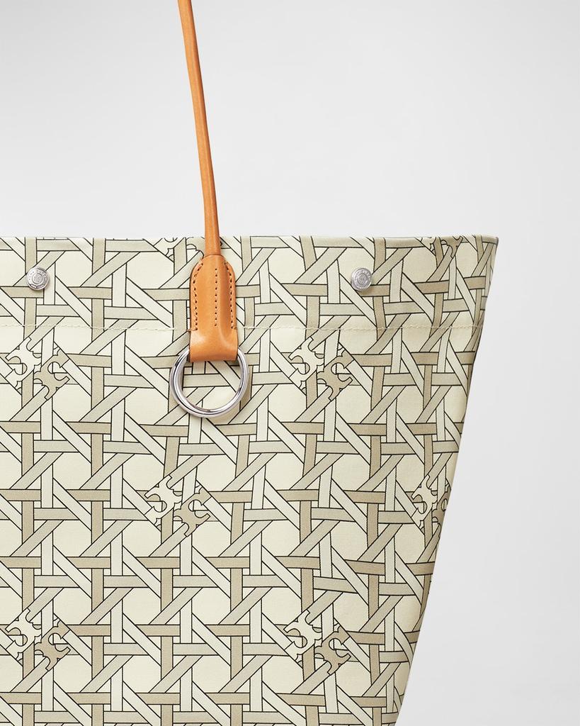 商品Tory Burch|Logo Basketweave Canvas Tote Bag,价格¥3293,第5张图片详细描述