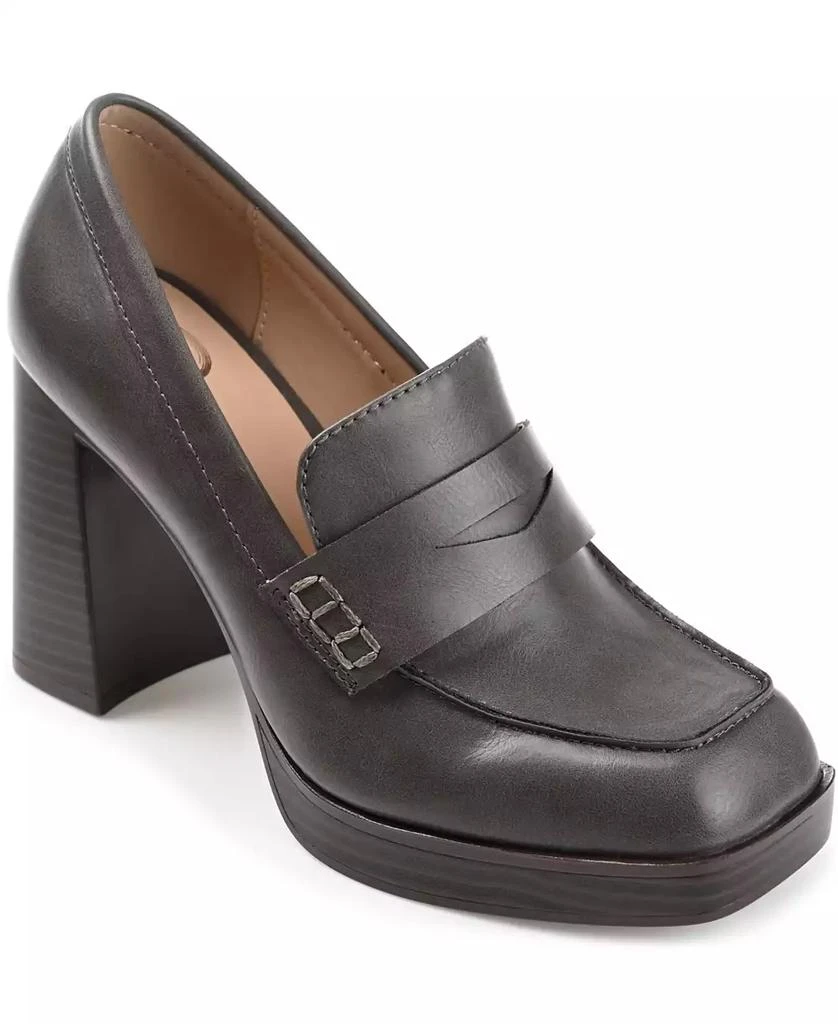 商品Journee Collection|Women's Ezzey Block Heel Loafers,价格¥356,第1张图片