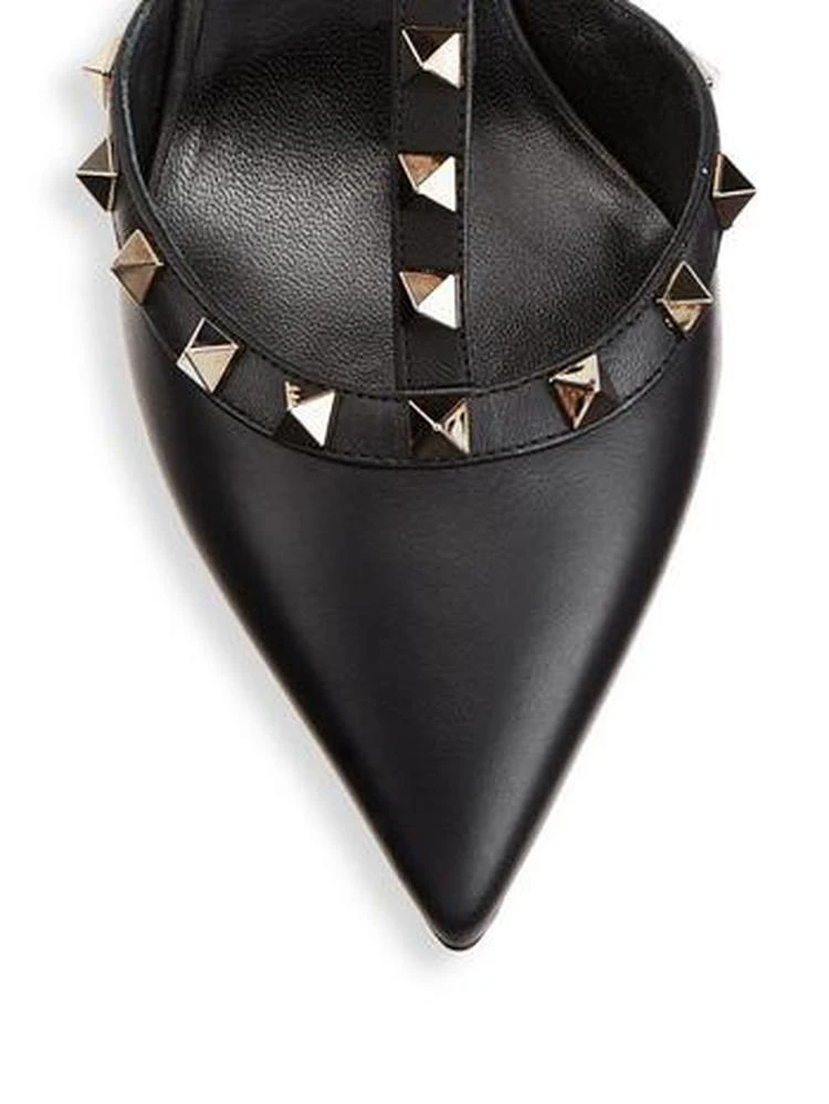 商品Valentino|Rockstud Noir Smooth Leather Ankle-Strap Pumps,价格¥8243,第3张图片详细描述