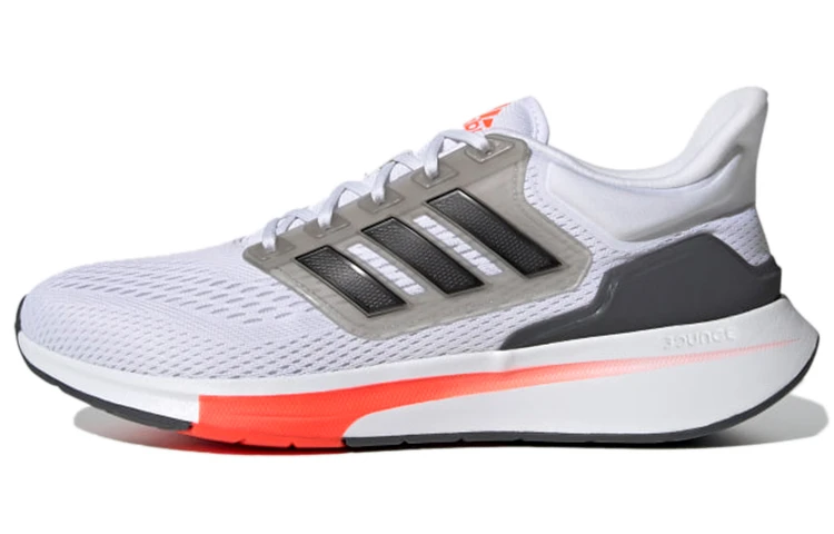 商品[国内直发] Adidas|adidas  EQ21 Run 舒适 织物 低帮跑步鞋 男款 白黑橙,价格¥340,第1张图片