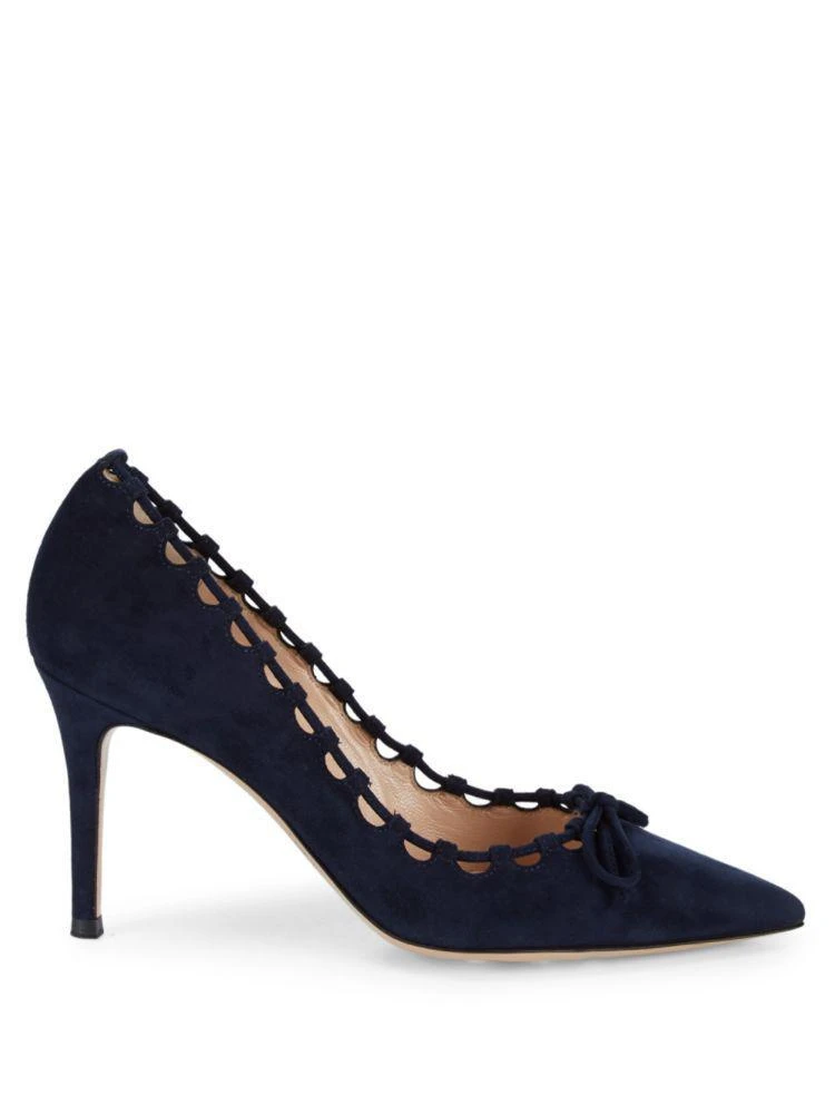 商品Gianvito Rossi|Bow Front Suede Pumps,价格¥2838,第5张图片详细描述