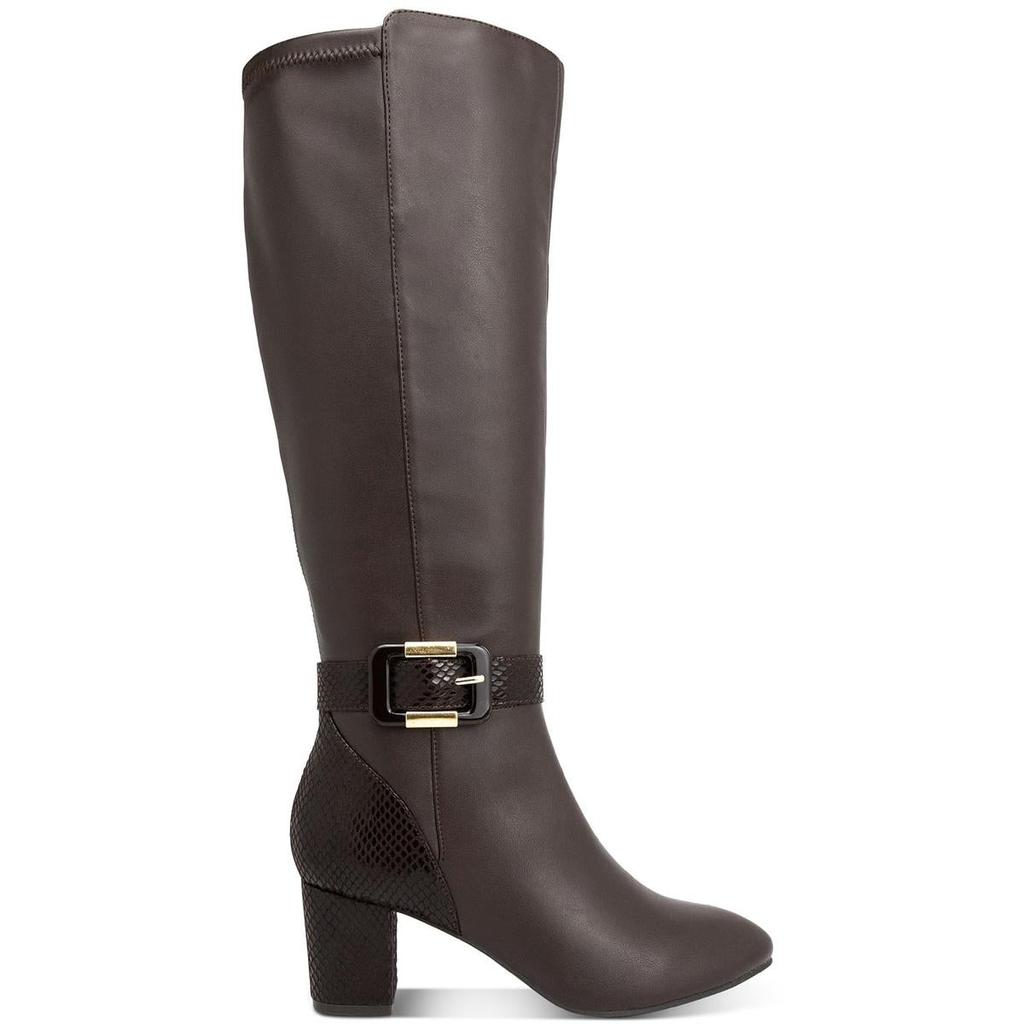 Karen Scott Womens Isabell Faux Leather Tall Knee-High Boots商品第3张图片规格展示