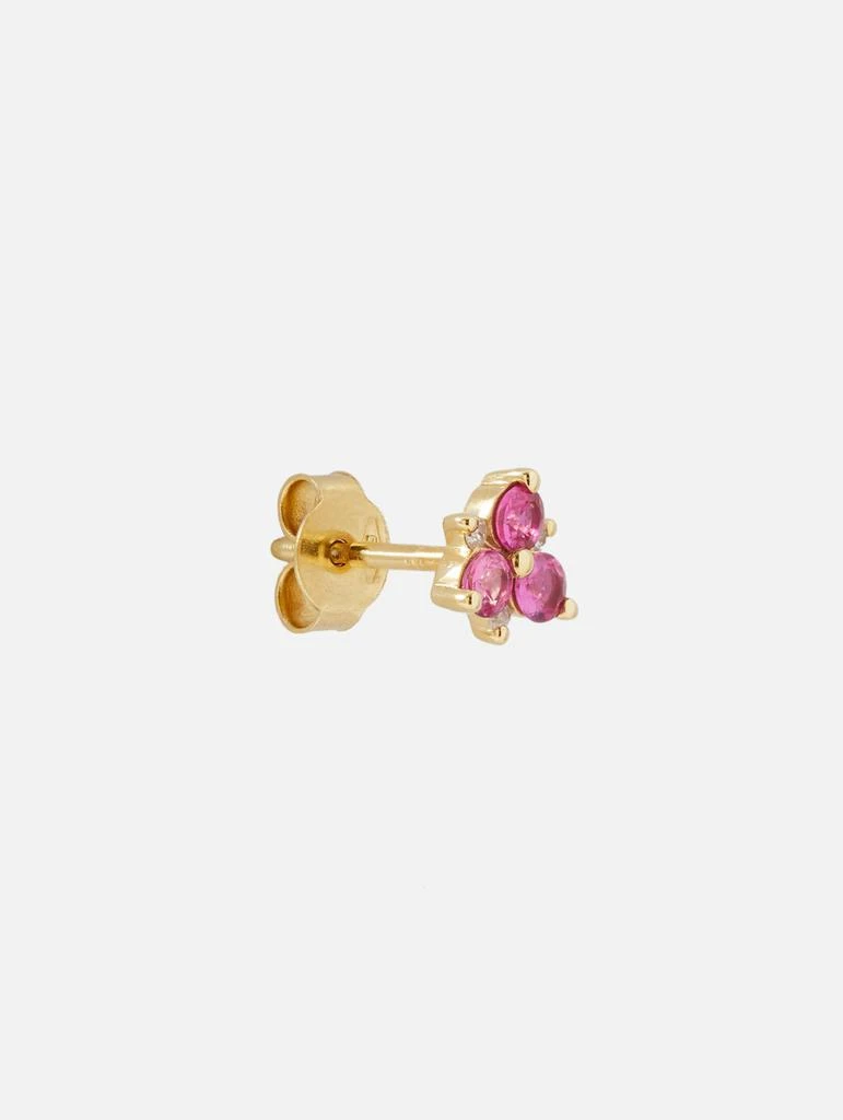 商品THREE STORIES JEWELRY|Single Ruby Pave Flower Stud,价格¥3027,第3张图片详细描述