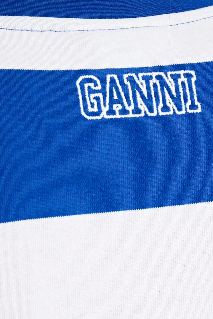 商品Ganni|Daphne striped cotton-blend jersey midi dress,价格¥550,第4张图片详细描述