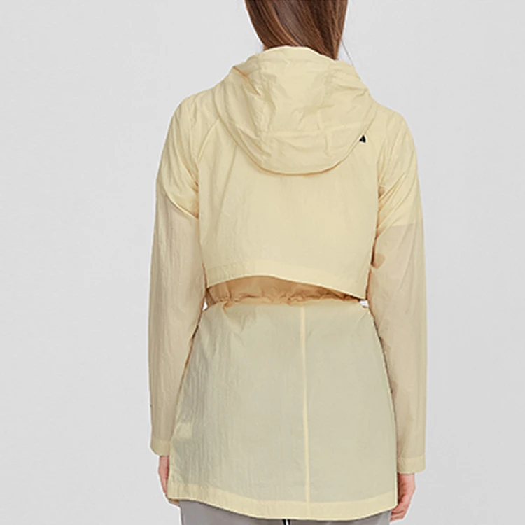商品[国内直发] The North Face|北面 户外运动皮肤衣可收腰连帽 防风防紫外线防水防晒服 女款 米白色,价格¥523,第7张图片详细描述
