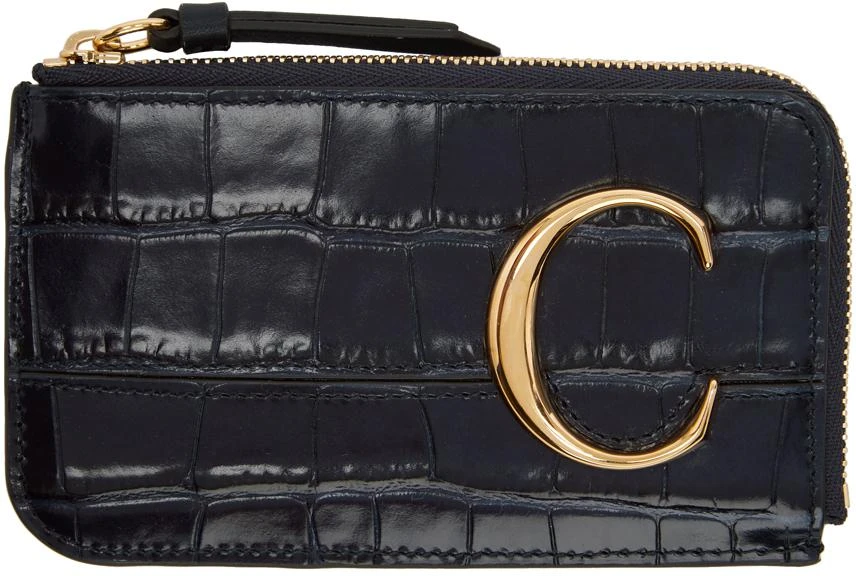 商品Chloé|Navy 'Chloé C' Small Purse Card Holder,价格¥1830,第1张图片