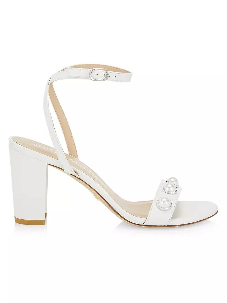 商品Stuart Weitzman|Nearlybare Portia 85MM Leather Sandals,价格¥3665,第1张图片