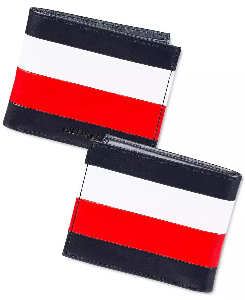 商品Tommy Hilfiger|Men's Frazier Stripe Passcase Wallet,价格¥378,第3张图片详细描述