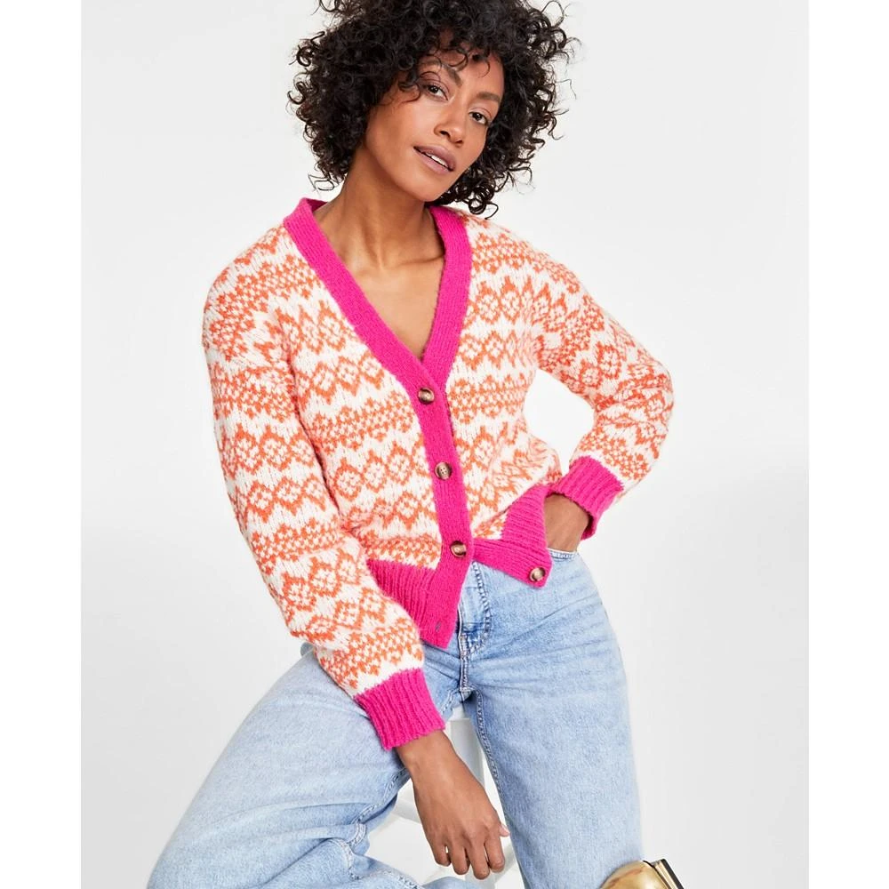 商品On 34th|Women's V-Neck Button-Front Fair Isle Cardigan, Created for Macy's,价格¥178,第2张图片详细描述